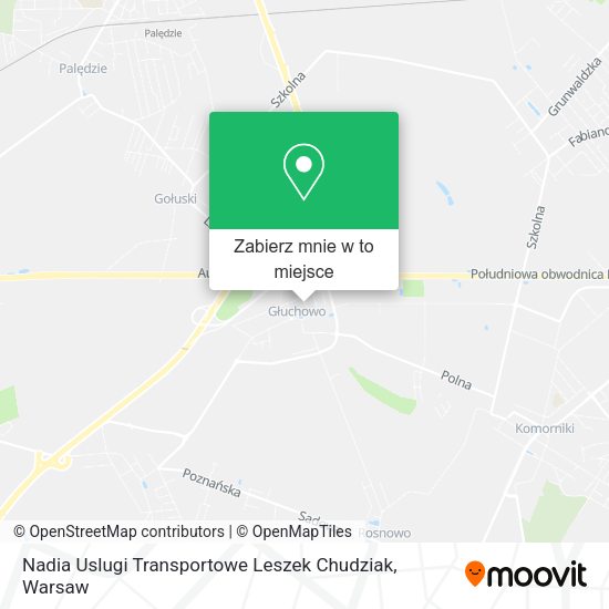 Mapa Nadia Uslugi Transportowe Leszek Chudziak