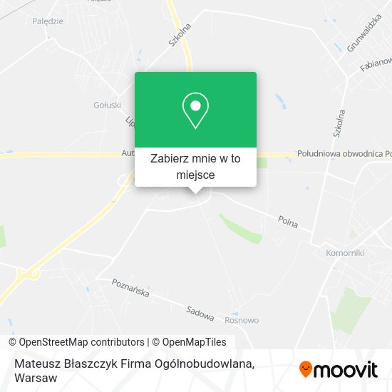 Mapa Mateusz Błaszczyk Firma Ogólnobudowlana