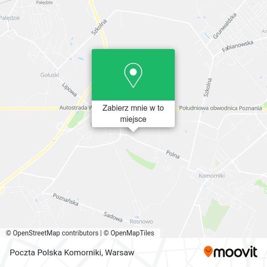 Mapa Poczta Polska Komorniki