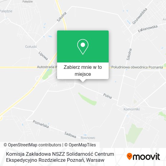 Mapa Komisja Zakładowa NSZZ Solidarność Centrum Ekspedycyjno Rozdzielcze Poznań