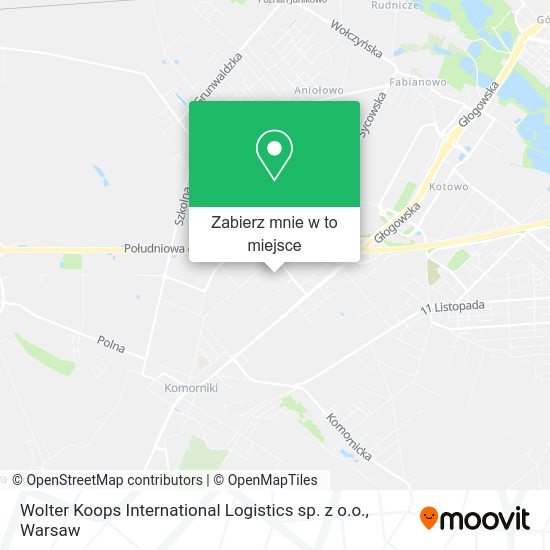 Mapa Wolter Koops International Logistics sp. z o.o.