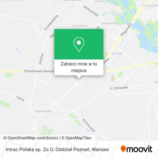 Mapa Intrac Polska sp. Zo.O. Oddział Poznań