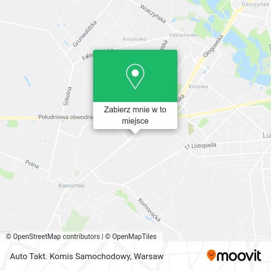 Mapa Auto Takt. Komis Samochodowy