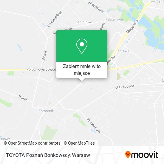 Mapa TOYOTA Poznań Bońkowscy