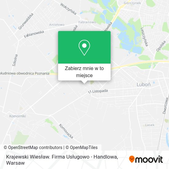 Mapa Krajewski Wiesław. Firma Usługowo - Handlowa