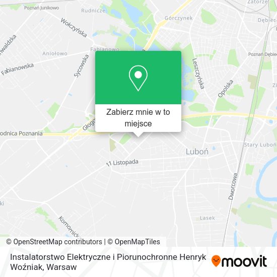 Mapa Instalatorstwo Elektryczne i Piorunochronne Henryk Woźniak