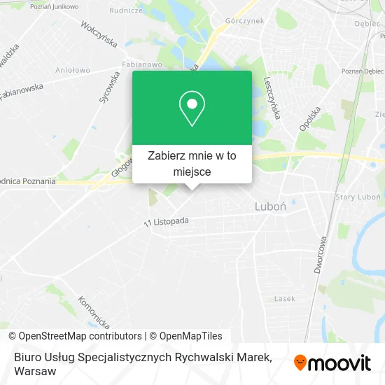 Mapa Biuro Usług Specjalistycznych Rychwalski Marek