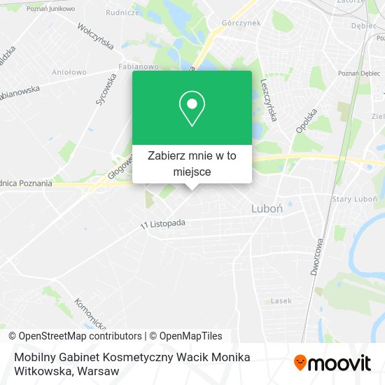 Mapa Mobilny Gabinet Kosmetyczny Wacik Monika Witkowska