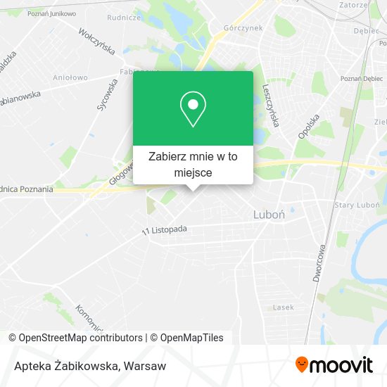 Mapa Apteka Żabikowska