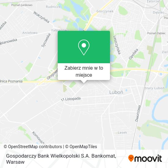 Mapa Gospodarczy Bank Wielkopolski S.A. Bankomat