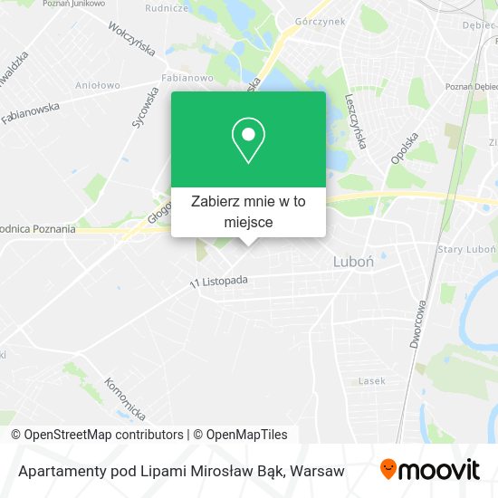 Mapa Apartamenty pod Lipami Mirosław Bąk