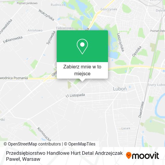 Mapa Przedsiębiorstwo Handlowe Hurt Detal Andrzejczak Paweł