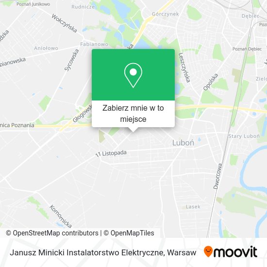 Mapa Janusz Minicki Instalatorstwo Elektryczne