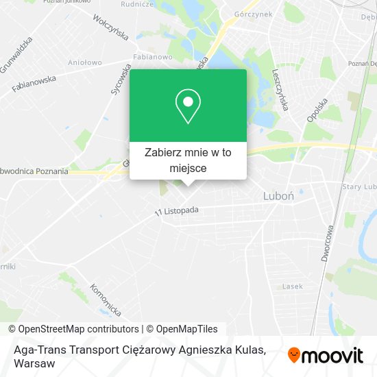 Mapa Aga-Trans Transport Ciężarowy Agnieszka Kulas