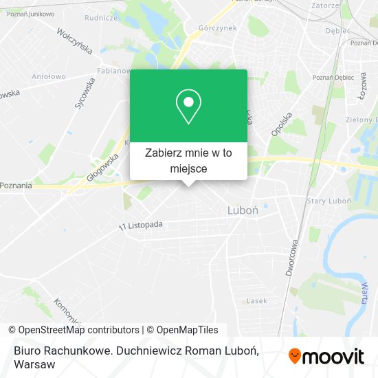 Mapa Biuro Rachunkowe. Duchniewicz Roman Luboń