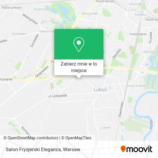 Mapa Salon Fryzjerski Eleganza