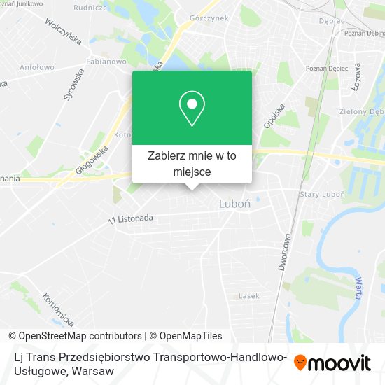 Mapa Lj Trans Przedsiębiorstwo Transportowo-Handlowo-Usługowe