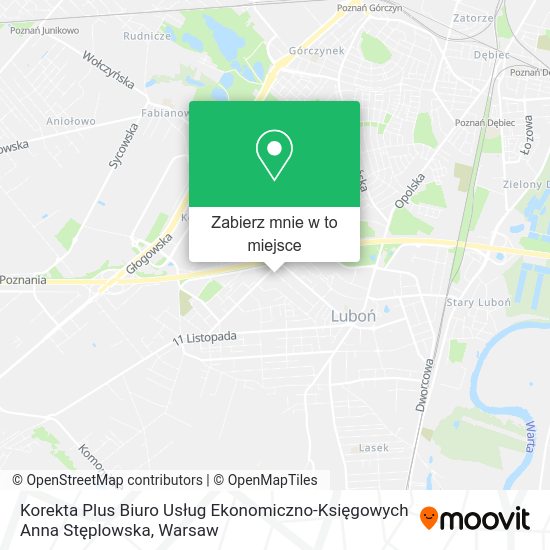 Mapa Korekta Plus Biuro Usług Ekonomiczno-Księgowych Anna Stęplowska