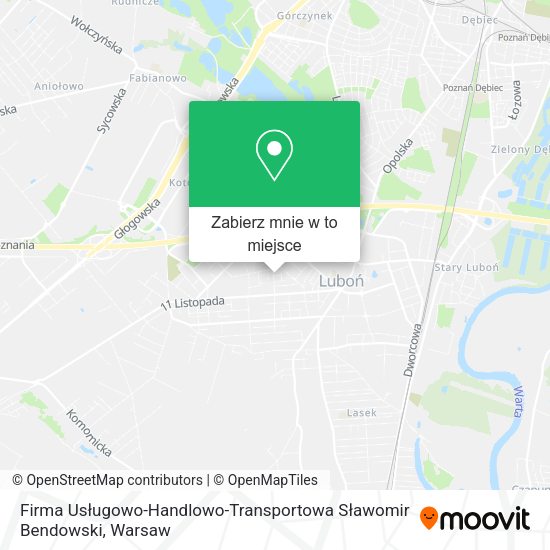 Mapa Firma Usługowo-Handlowo-Transportowa Sławomir Bendowski