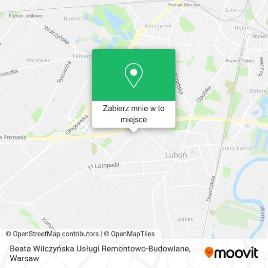 Mapa Beata Wilczyńska Usługi Remontowo-Budowlane