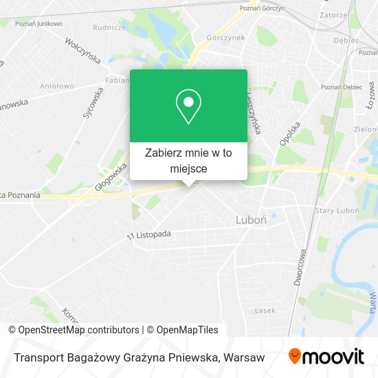 Mapa Transport Bagażowy Grażyna Pniewska