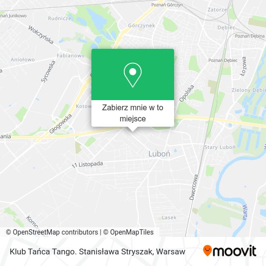 Mapa Klub Tańca Tango. Stanisława Stryszak