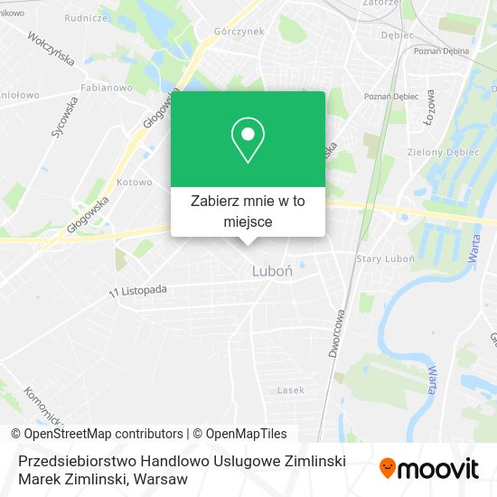 Mapa Przedsiebiorstwo Handlowo Uslugowe Zimlinski Marek Zimlinski