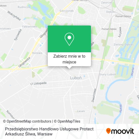 Mapa Przedsiębiorstwo Handlowo Usługowe Protect Arkadiusz Śliwa