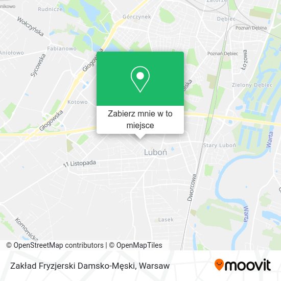 Mapa Zakład Fryzjerski Damsko-Męski