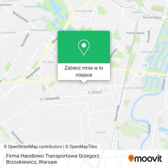 Mapa Firma Handlowo Transportowa Grzegorz Brzoskiewicz