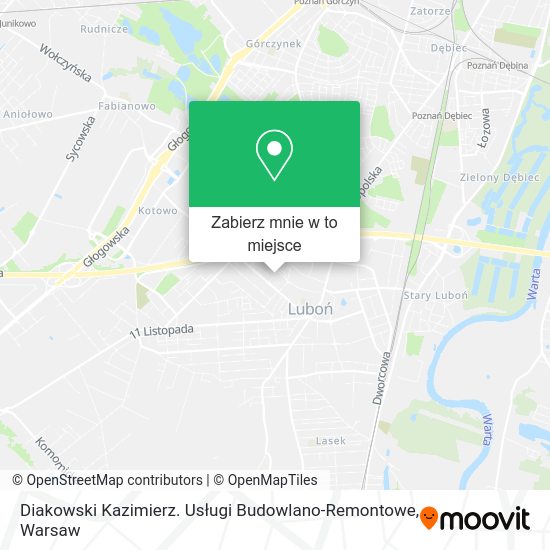 Mapa Diakowski Kazimierz. Usługi Budowlano-Remontowe