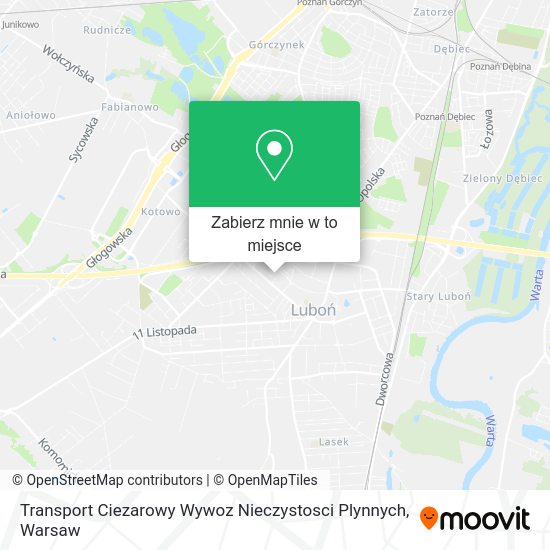 Mapa Transport Ciezarowy Wywoz Nieczystosci Plynnych