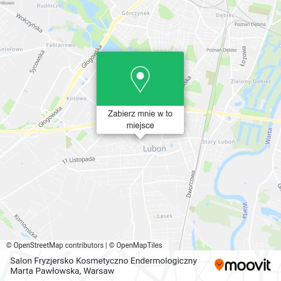 Mapa Salon Fryzjersko Kosmetyczno Endermologiczny Marta Pawłowska