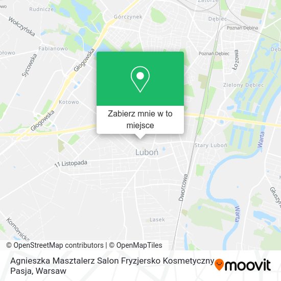 Mapa Agnieszka Masztalerz Salon Fryzjersko Kosmetyczny Pasja