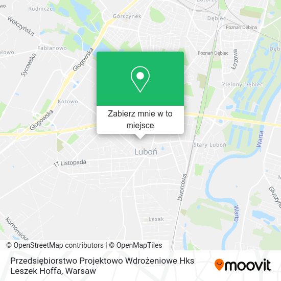 Mapa Przedsiębiorstwo Projektowo Wdrożeniowe Hks Leszek Hoffa