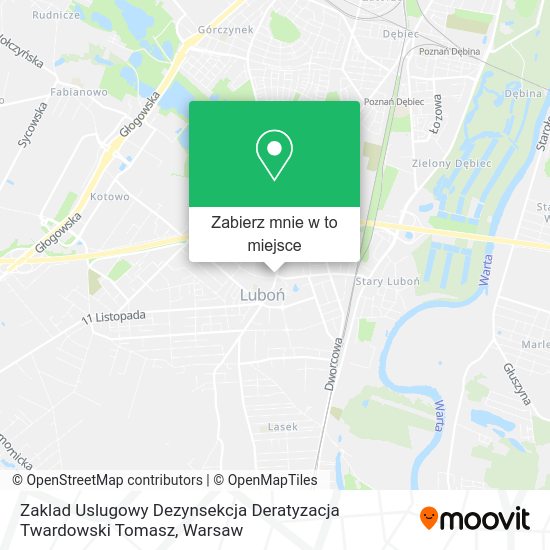 Mapa Zaklad Uslugowy Dezynsekcja Deratyzacja Twardowski Tomasz