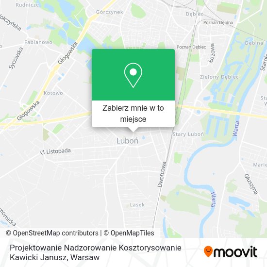 Mapa Projektowanie Nadzorowanie Kosztorysowanie Kawicki Janusz