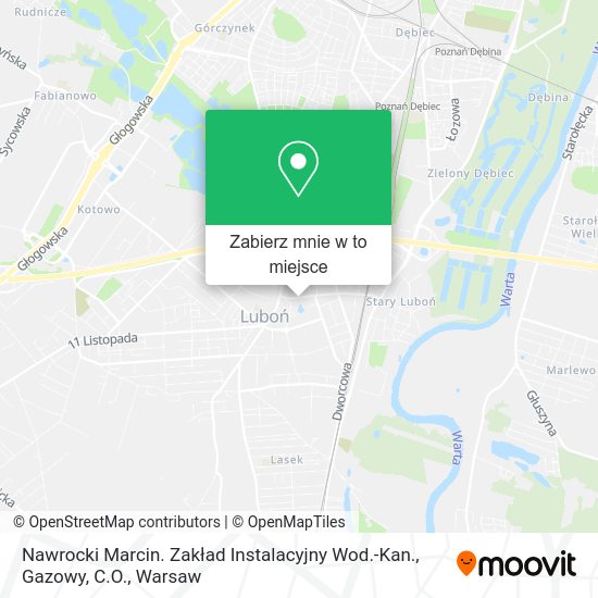 Mapa Nawrocki Marcin. Zakład Instalacyjny Wod.-Kan., Gazowy, C.O.