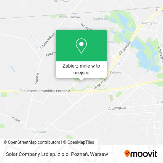 Mapa Solar Company Ltd sp. z o.o. Poznań