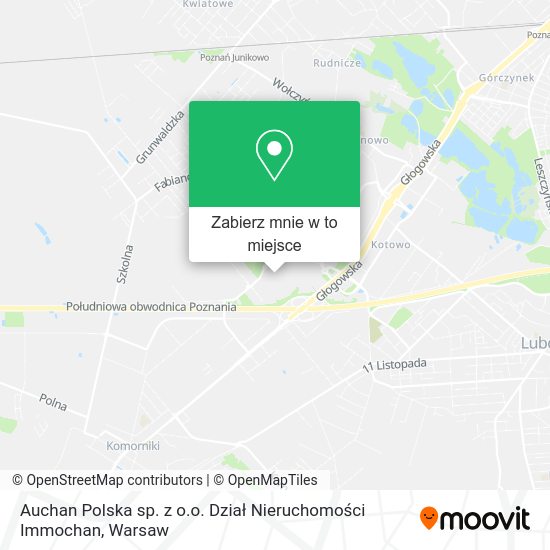 Mapa Auchan Polska sp. z o.o. Dział Nieruchomości Immochan