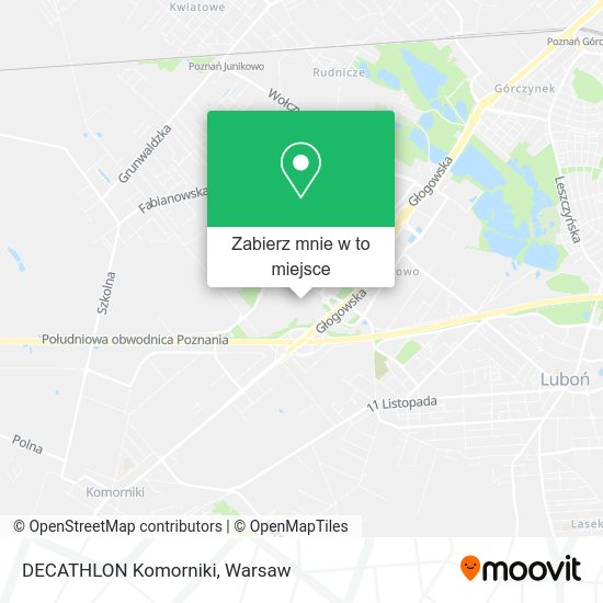 Mapa DECATHLON Komorniki