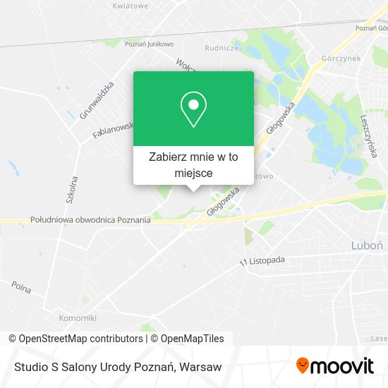 Mapa Studio S Salony Urody Poznań