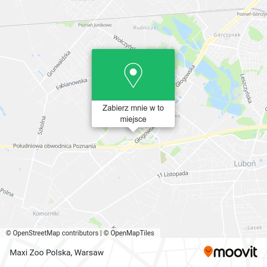 Mapa Maxi Zoo Polska