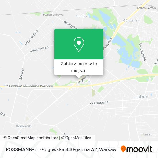 Mapa ROSSMANN-ul. Głogowska 440-galeria A2