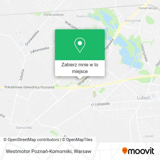 Mapa Westmotor Poznań-Komorniki