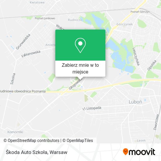 Mapa Škoda Auto Szkoła