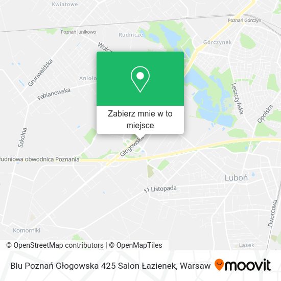 Mapa Blu Poznań Głogowska 425 Salon Łazienek