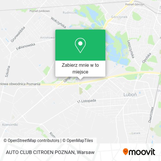 Mapa AUTO CLUB CITROEN POZNAN