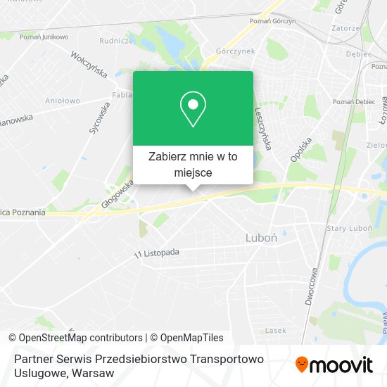 Mapa Partner Serwis Przedsiebiorstwo Transportowo Uslugowe