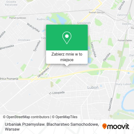 Mapa Urbaniak Przemysław. Blacharstwo Samochodowe